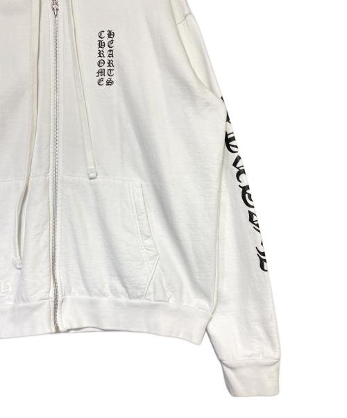 CHROME HEARTS（クロムハーツ）CHROME HEARTS (クロムハーツ) DAGGER ZIP HOODED ホワイト サイズ:Mの古着・服飾アイテム