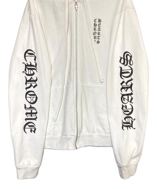 CHROME HEARTS（クロムハーツ）CHROME HEARTS (クロムハーツ) DAGGER ZIP HOODED ホワイト サイズ:Mの古着・服飾アイテム