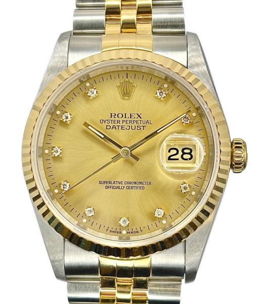 ROLEX（ロレックス）ROLEX (ロレックス) Datejust 36/	デイトジャスト 36mm Ref.16233 シャンパンゴールド文字盤 シャンパンゴールド サイズ:36.0mm/22コマ/19.0cmの古着・服飾アイテム