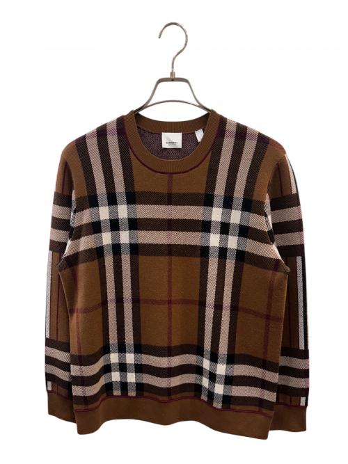 BURBERRY LONDON（バーバリーロンドン）BURBERRY LONDON (バーバリーロンドン) ノバチェックニット ブラウン サイズ:Ｍの古着・服飾アイテム