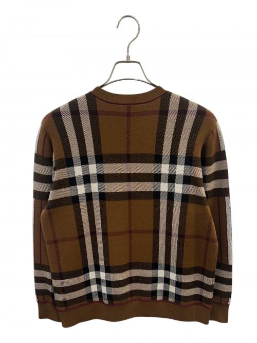 BURBERRY LONDON（バーバリーロンドン）BURBERRY LONDON (バーバリーロンドン) ノバチェックニット ブラウン サイズ:Ｍの古着・服飾アイテム