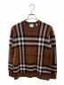 BURBERRY LONDON（バーバリーロンドン）の古着「ノバチェックニット」｜ブラウン