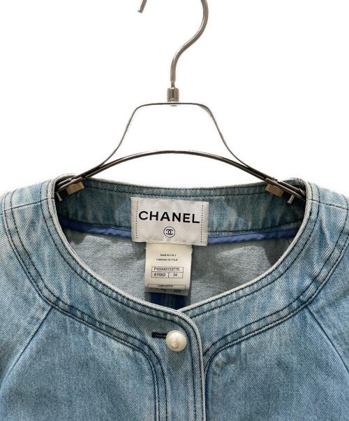 CHANEL（シャネル）CHANEL (シャネル) デニムジャケット インディゴ サイズ:34の古着・服飾アイテム
