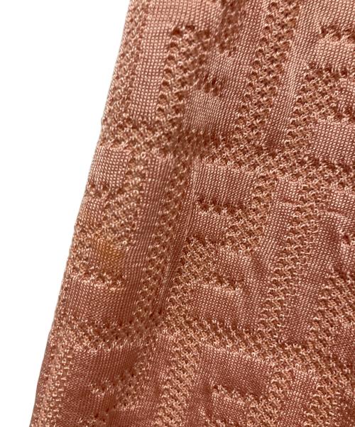 FENDI（フェンディ）FENDI (フェンディ) FFロゴシースルーハイネックニットワンピース ピンク サイズ:38の古着・服飾アイテム
