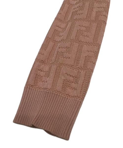 FENDI（フェンディ）FENDI (フェンディ) FFロゴシースルーハイネックニットワンピース ピンク サイズ:38の古着・服飾アイテム