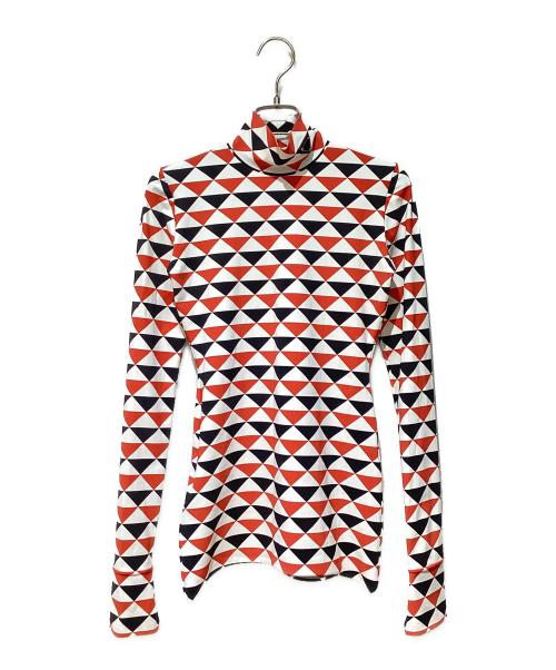 PRADA（プラダ）PRADA (プラダ) ストレッチカットソー レッド サイズ:38の古着・服飾アイテム