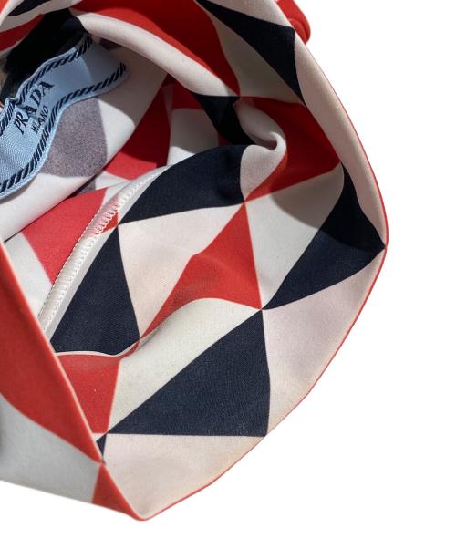 PRADA（プラダ）PRADA (プラダ) ストレッチカットソー レッド サイズ:38の古着・服飾アイテム