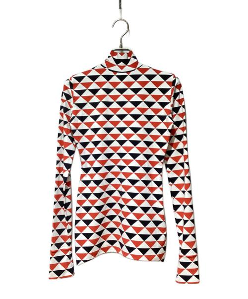 PRADA（プラダ）PRADA (プラダ) ストレッチカットソー レッド サイズ:38の古着・服飾アイテム