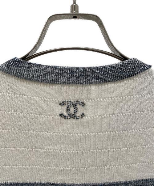 CHANEL（シャネル）CHANEL (シャネル) ノースリーブニットワンピース グレー サイズ:38の古着・服飾アイテム