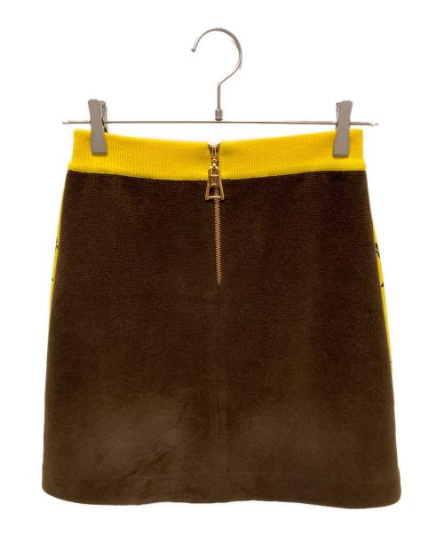 LOUIS VUITTON（ルイ ヴィトン）LOUIS VUITTON (ルイ ヴィトン) モノグラムAラインミニスカート イエロー サイズ:XSの古着・服飾アイテム