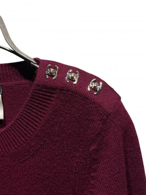 CHANEL（シャネル）CHANEL (シャネル) ニットワンピース パープル サイズ:34の古着・服飾アイテム