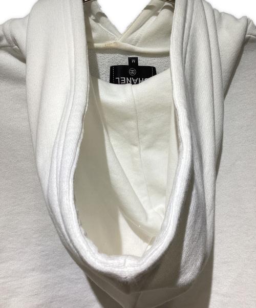 CHANEL（シャネル）CHANEL (シャネル) スパンコールロゴプリントノースリーブパーカー ホワイト サイズ:Mの古着・服飾アイテム