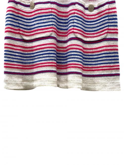 CHANEL（シャネル）CHANEL (シャネル) ボーダーニットスカート ピンク サイズ:36の古着・服飾アイテム