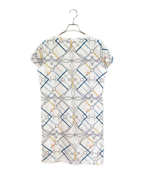 HERMES（エルメス）HERMES (エルメス) 半袖ワンピース PARCOURS SANS FAUTE ホワイト サイズ:36の古着・服飾アイテム