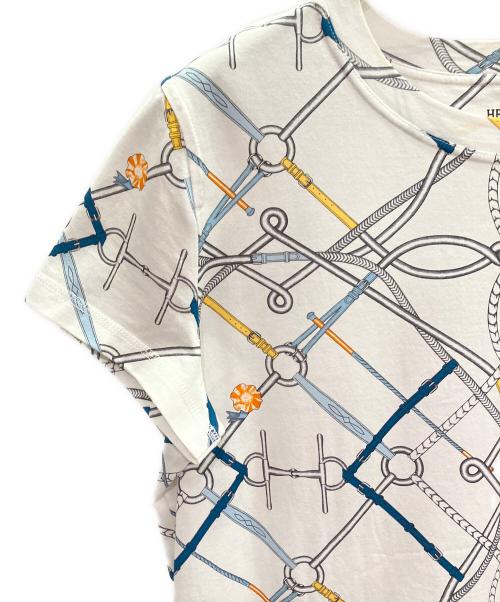 HERMES（エルメス）HERMES (エルメス) 半袖ワンピース PARCOURS SANS FAUTE ホワイト サイズ:36の古着・服飾アイテム