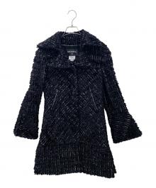 CHANEL（シャネル）の古着「P46 メタリック ウールナイロン ツイードコート」｜ブラック