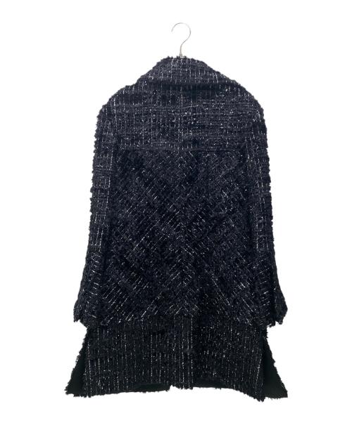 CHANEL（シャネル）CHANEL (シャネル) P46 メタリック ウールナイロン ツイードコート ブラック サイズ:36の古着・服飾アイテム