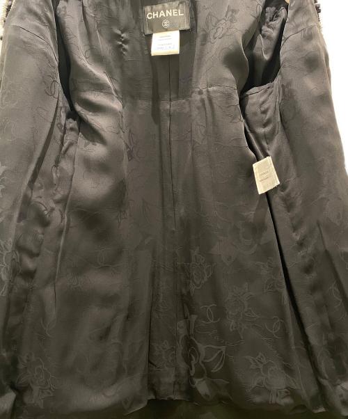 CHANEL（シャネル）CHANEL (シャネル) P46 メタリック ウールナイロン ツイードコート ブラック サイズ:36の古着・服飾アイテム