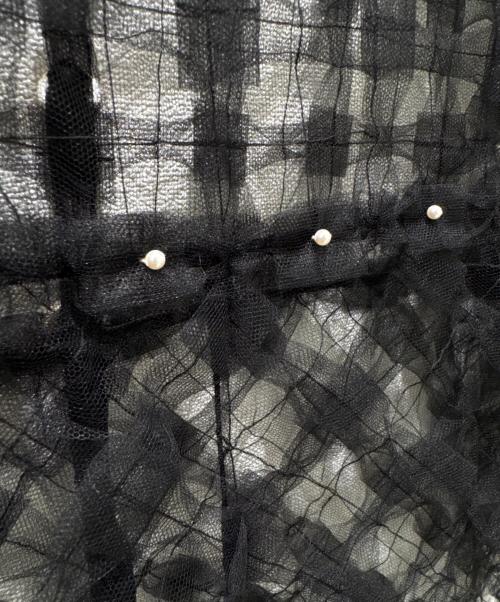 CHANEL（シャネル）CHANEL (シャネル) パールモチーフレースワンピース ブラック サイズ:34の古着・服飾アイテム