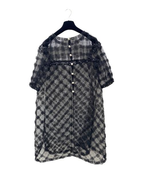 CHANEL（シャネル）CHANEL (シャネル) パールモチーフレースワンピース ブラック サイズ:34の古着・服飾アイテム