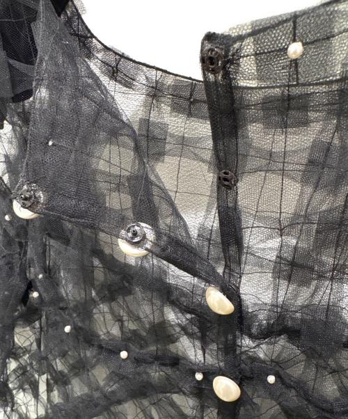 CHANEL（シャネル）CHANEL (シャネル) パールモチーフレースワンピース ブラック サイズ:34の古着・服飾アイテム