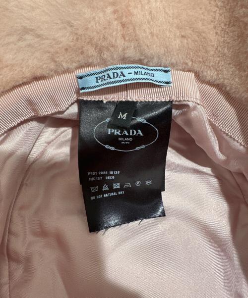 PRADA（プラダ）PRADA (プラダ) ファーバケットハット ライトピンク サイズ:Mの古着・服飾アイテム
