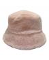 PRADA (プラダ) ファーバケットハット ライトピンク サイズ:M：50000円