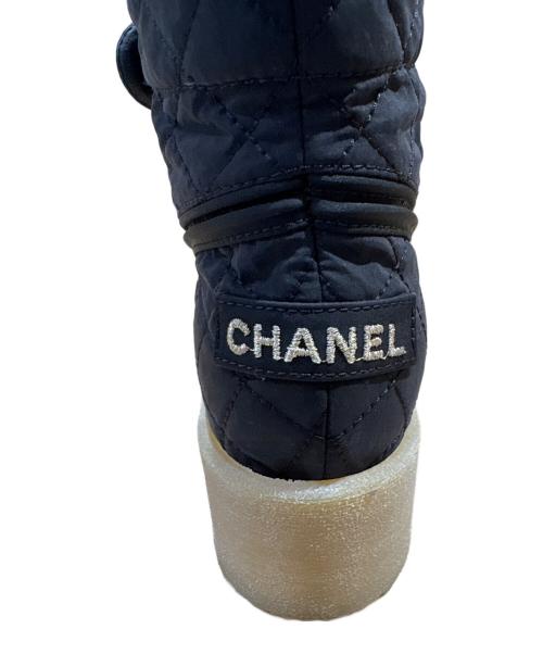 CHANEL（シャネル）CHANEL (シャネル) ココマークマトラッセショートブーツ ブラック サイズ:37 1/2の古着・服飾アイテム