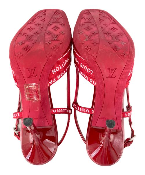 LOUIS VUITTON（ルイ ヴィトン）LOUIS VUITTON (ルイ ヴィトン) オープントゥーサンダル レッド サイズ:36 1/2の古着・服飾アイテム