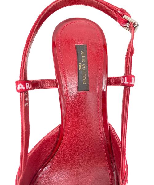 LOUIS VUITTON（ルイ ヴィトン）LOUIS VUITTON (ルイ ヴィトン) オープントゥーサンダル レッド サイズ:36 1/2の古着・服飾アイテム