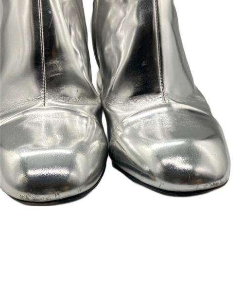 LOUIS VUITTON（ルイ ヴィトン）LOUIS VUITTON (ルイ ヴィトン) Side zip metal short boots　サイドジップメタルショートブーツ シルバー サイズ:381/2の古着・服飾アイテム