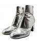 LOUIS VUITTON（ルイ ヴィトン）の古着「Side zip metal short boots　サイドジップメタルショートブーツ」｜シルバー