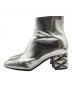 LOUIS VUITTON (ルイ ヴィトン) Side zip metal short boots　サイドジップメタルショートブーツ シルバー サイズ:381/2：15000円