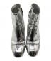 中古・古着 LOUIS VUITTON (ルイ ヴィトン) Side zip metal short boots　サイドジップメタルショートブーツ シルバー サイズ:381/2：15000円