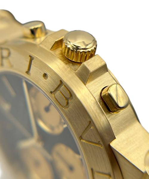 BVLGARI（ブルガリ）BVLGARI (ブルガリ) Diagono Automatic Chronograph ディアゴノ クロノグラフ Ref.CH35G 36mm K18YG 黒文字盤 サイズ:36.0mmの古着・服飾アイテム