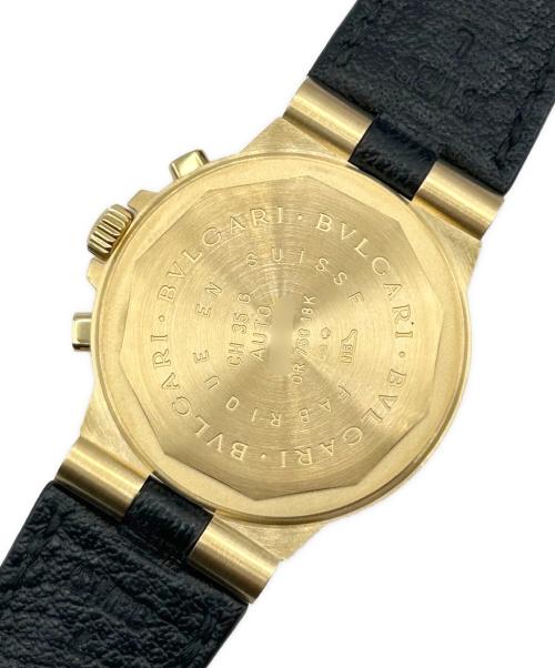 BVLGARI（ブルガリ）BVLGARI (ブルガリ) Diagono Automatic Chronograph ディアゴノ クロノグラフ Ref.CH35G 36mm K18YG 黒文字盤 サイズ:36.0mmの古着・服飾アイテム