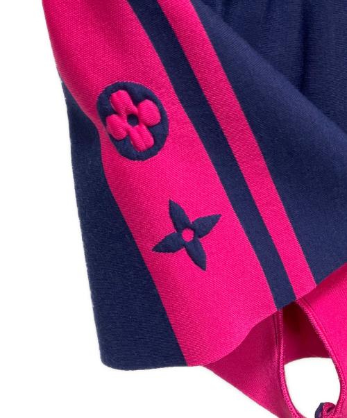LOUIS VUITTON（ルイ ヴィトン）LOUIS VUITTON (ルイ ヴィトン) モノグラムロゴスタジャンセットアップ ネイビー×ピンク サイズ:XSの古着・服飾アイテム