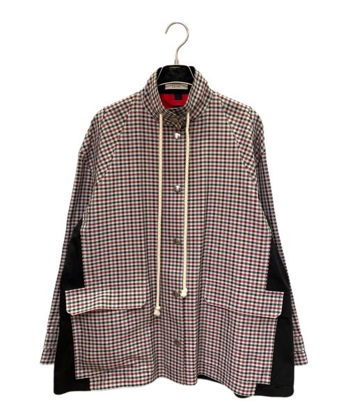 CELINE（セリーヌ）CELINE (セリーヌ) チェックショートコート レッド サイズ:34の古着・服飾アイテム