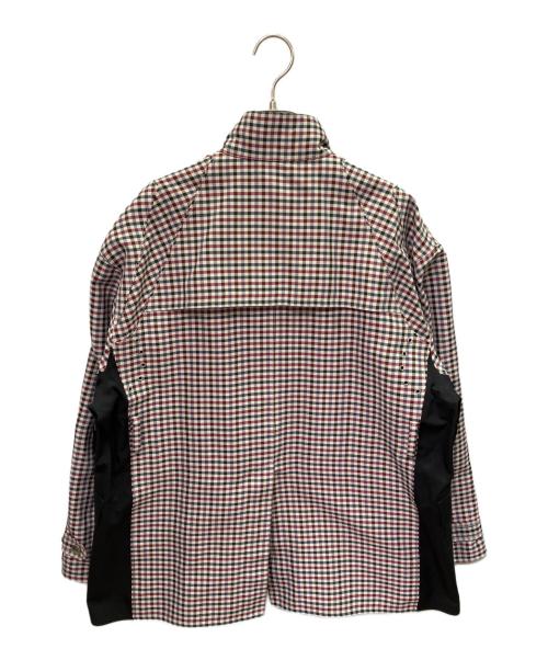 CELINE（セリーヌ）CELINE (セリーヌ) チェックショートコート レッド サイズ:34の古着・服飾アイテム