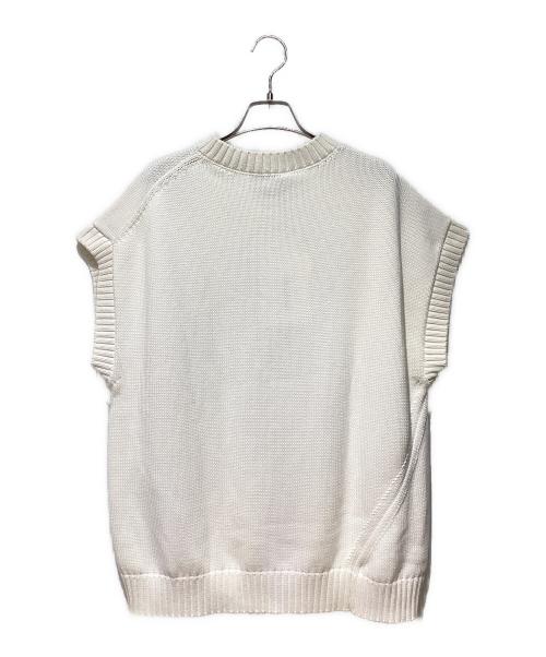 Hed Mayner（ヘド メイナー）Hed Mayner (ヘド メイナー) GILET STONE WASHED(ジレストーンウォッシュド) ホワイト サイズ:Sの古着・服飾アイテム