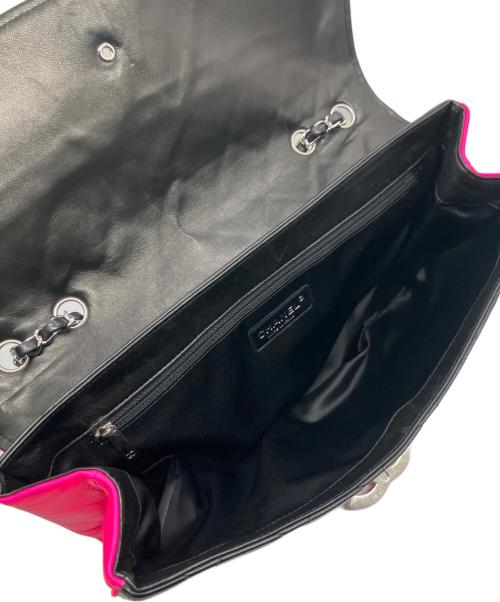 CHANEL（シャネル）CHANEL (シャネル) 2008クルーズクラシックフラップショルダーバッグ ブラック×ピンク サイズ:35の古着・服飾アイテム