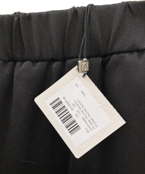 LOEWE（ロエベ）LOEWE (ロエベ) アナグラムシルクサテンパンツ ブラック サイズ:Lの古着・服飾アイテム