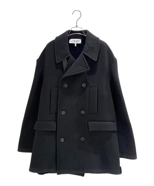 LOEWE（ロエベ）LOEWE (ロエベ) ムートンPコート　H526Y03W60 ブラック サイズ:50の古着・服飾アイテム