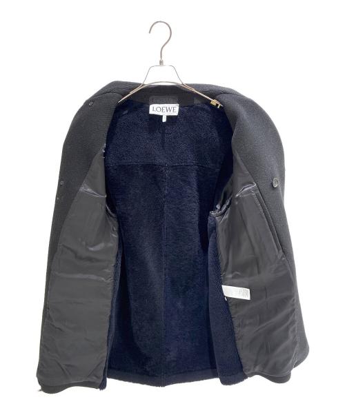 LOEWE（ロエベ）LOEWE (ロエベ) ムートンPコート　H526Y03W60 ブラック サイズ:50の古着・服飾アイテム