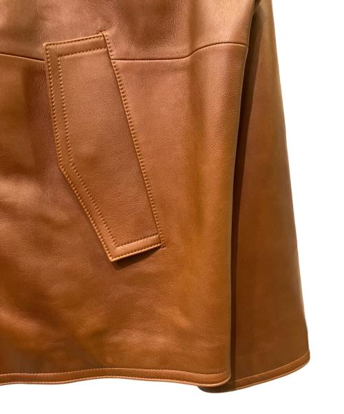 LOEWE（ロエベ）LOEWE (ロエベ) レザーフーデッドジャケット アースブラウン サイズ:48の古着・服飾アイテム