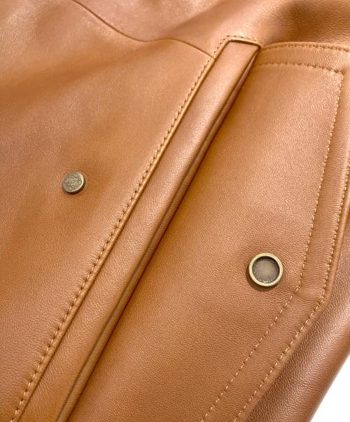 LOEWE（ロエベ）LOEWE (ロエベ) レザーフーデッドジャケット アースブラウン サイズ:48の古着・服飾アイテム