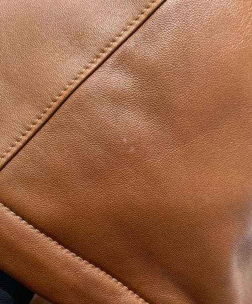 LOEWE（ロエベ）LOEWE (ロエベ) レザーフーデッドジャケット アースブラウン サイズ:48の古着・服飾アイテム