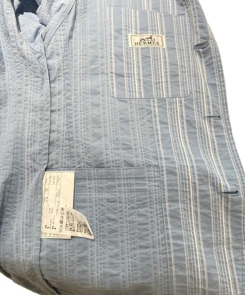 HERMES（エルメス）HERMES (エルメス) コットンテーラードジャケット スカイブルー サイズ:46の古着・服飾アイテム