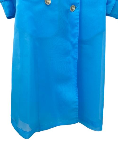 ENFOLD（エンフォルド）ENFOLD (エンフォルド) オーガンジートレンチコート スカイブルー サイズ:36の古着・服飾アイテム