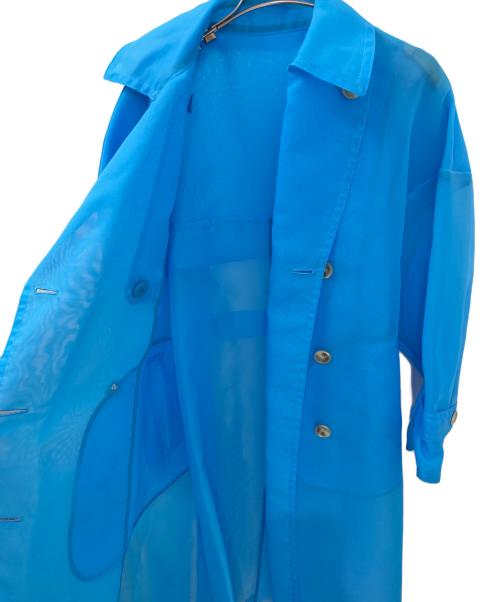 ENFOLD（エンフォルド）ENFOLD (エンフォルド) オーガンジートレンチコート スカイブルー サイズ:36の古着・服飾アイテム